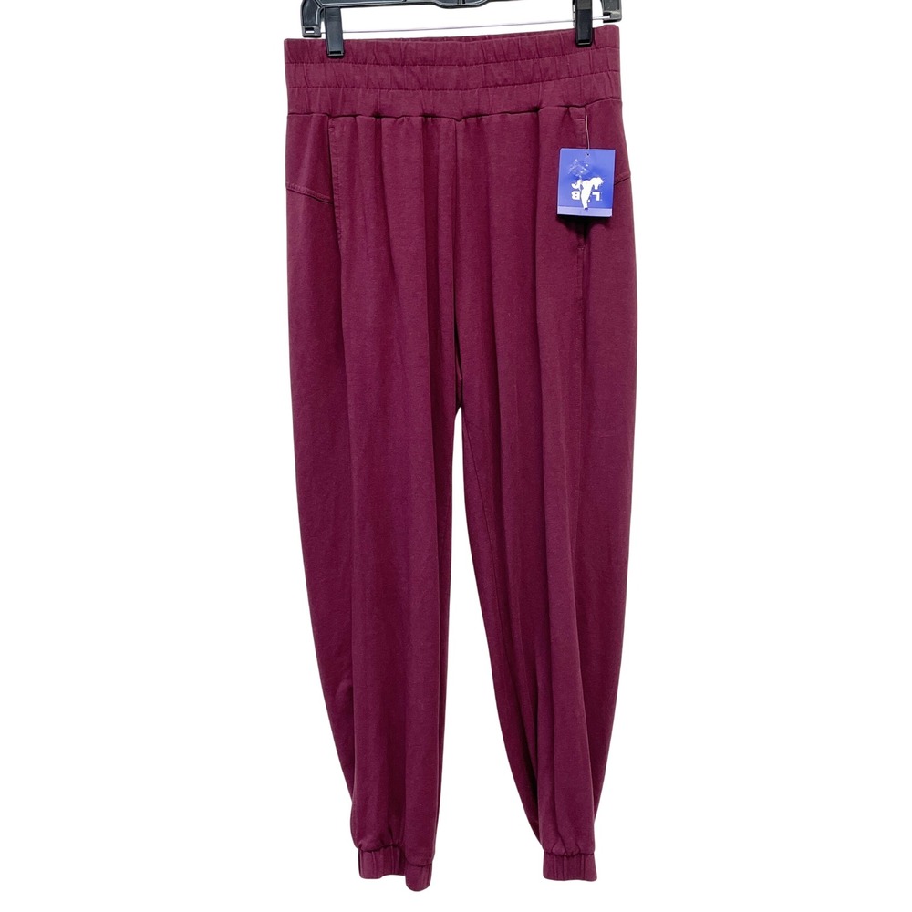 JoyLab Women's Burgundy High Rise Elastic Waist Jogger Pants Size Medium